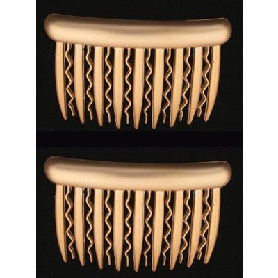 Gold & Silver Side Hair Combs w/ Straight & Wavy Teeth [ ]