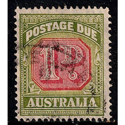 Australia 1946 Postage Due 1D Used Stamp CofA wmk 14.25perf