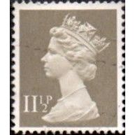 1971-96 Machin 11.1/2p Value. Drab. One Phos Centre Band. Unfranked No Gum.
