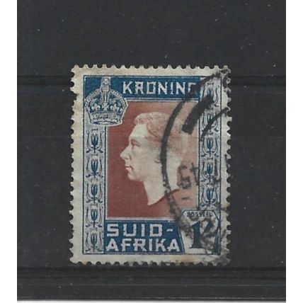 SouthAfrica.SG75 1s Red-Brown and Turquoise-Blue.Afrikaans Inscription.FU.Aug25