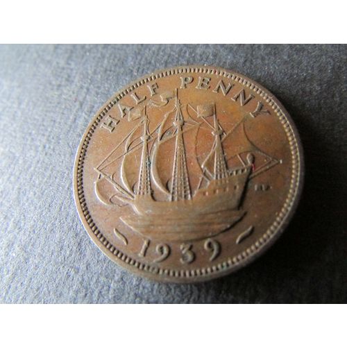 1939 GEORGE VI HALFPENNY - COIN - 2 FREE POST. AA