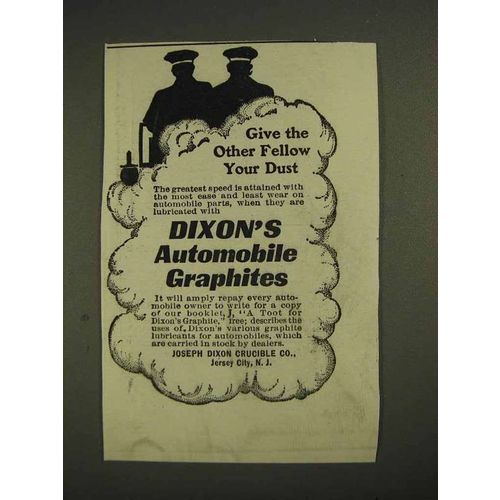 1903 Dixon's Automobile Graphites Ad - Your Dust