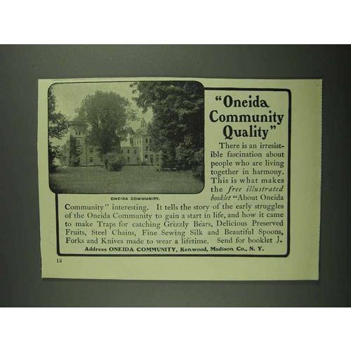 1902 Oneida Community Silver Ad - Community Quality
