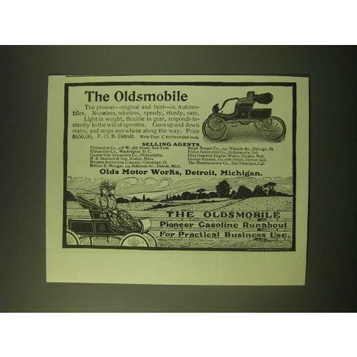 1902 oldsmobile Car Ad - The Oldsmobile Pioneer Gasoline Runabout