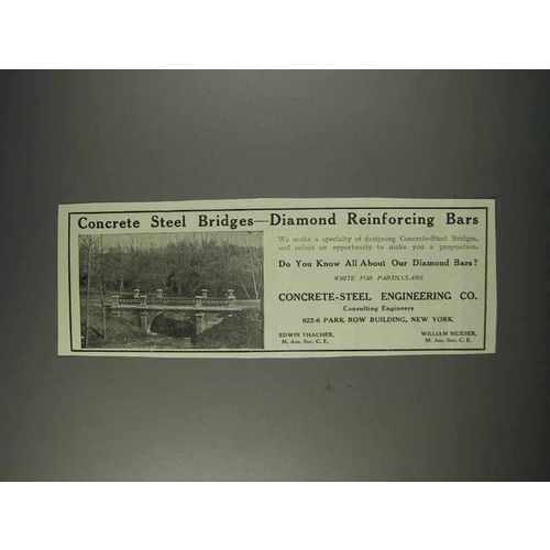 1910 Concrete-Steel Diamond Reinforcing bars Ad