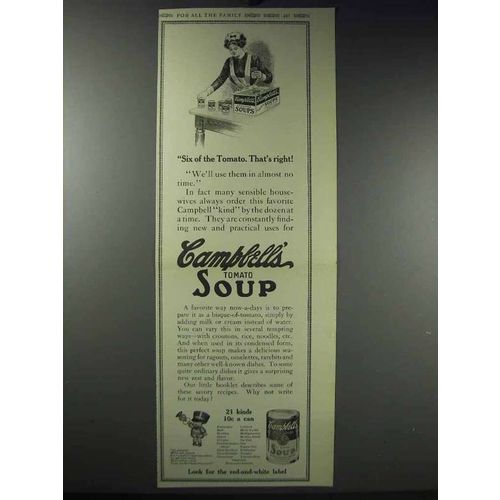 1913 Campbell's Tomato Soup Ad - Six of the Tomato