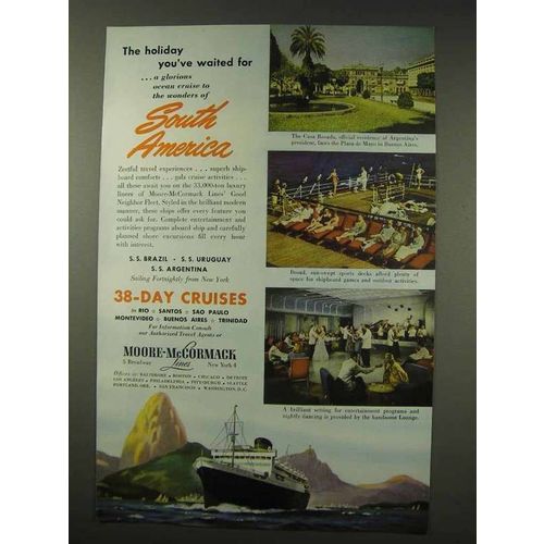 1949 Moore-McCormack Cruise Ad - The Holiday