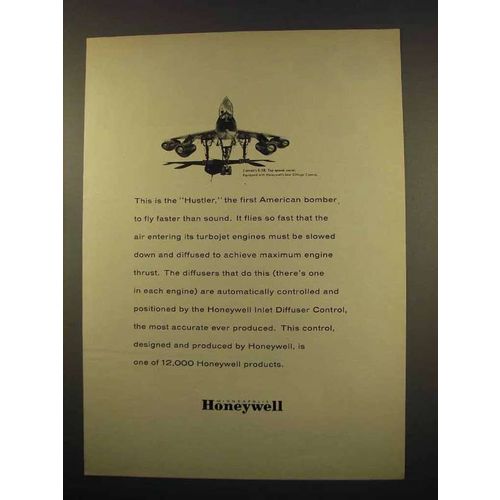 1957 Honeywell Inlet Diffuser Control Ad - Hustler B-58
