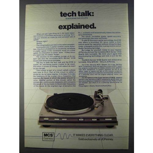 1980 JCPenney MCS Series 6720 Quartz Turntable Ad