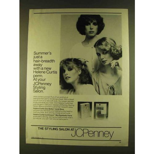 1980 JCPenney Helene Curtis Perm Ad - Hair-Breadth