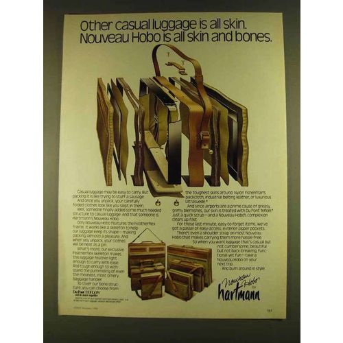 1980 Hartmann Nouveau Hobo Luggage Ad - Skin and Bones