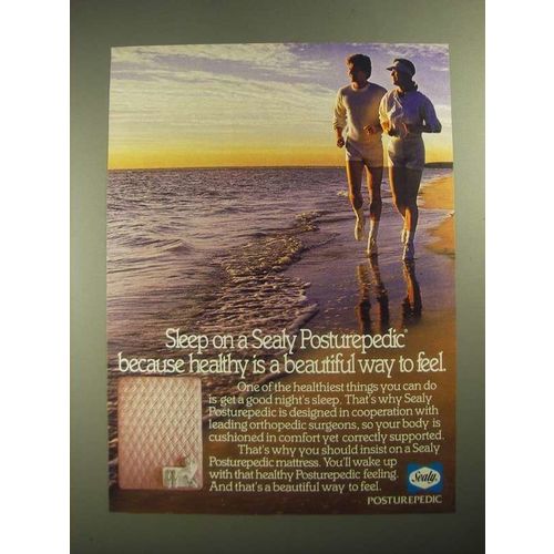 1987 Sealy Posturepedic Mattress Ad - Healthy is a Beautiful Way to Feel