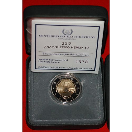 PAPHOS: CYPRUS ★ € 2 EURO 2017 PROOF! RARE! LOW START★NO RESERVE!
