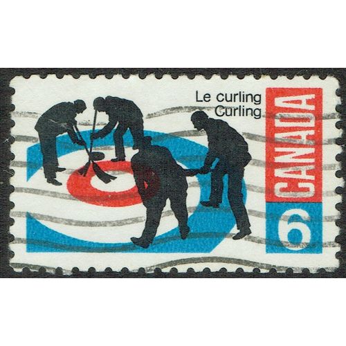 Canada 1969 Curling 6c Black New Blue and Scarlet SG632 GU