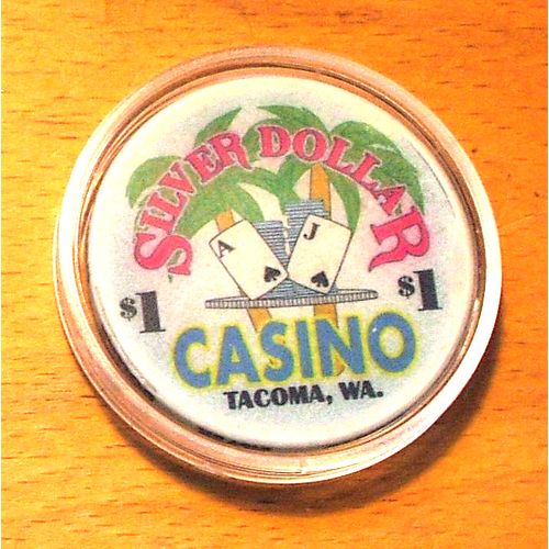 Silver Dollar $1. Casino Chip - Tacoma, Washington