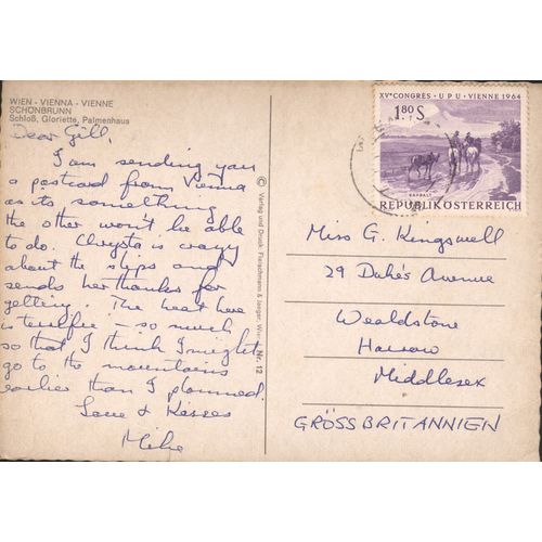 Austria Postcard 1964 - Vienna - Schonbrunn, Multi-view
