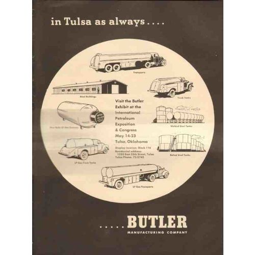 BUTLER MFG COMPANY 1953 Tulsa LP trucks tanks vintage ad