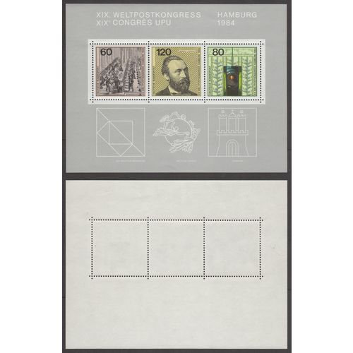 Germany 1984 UPU Congress souvenir sheet. Scott #1450;Michel #Block 19. MNH