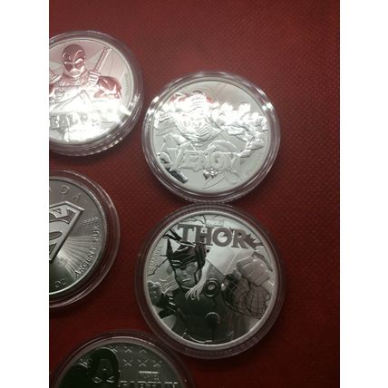 Superman & Marvel Silver$.Hulk,Cpt. America, IronMan, Blk Panther,Thor,Venom