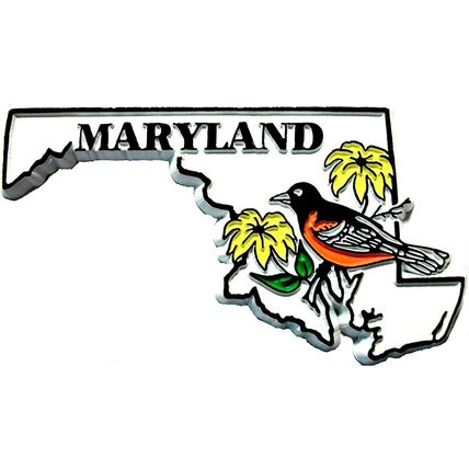 Maryland with Oriole Fridge Magnet