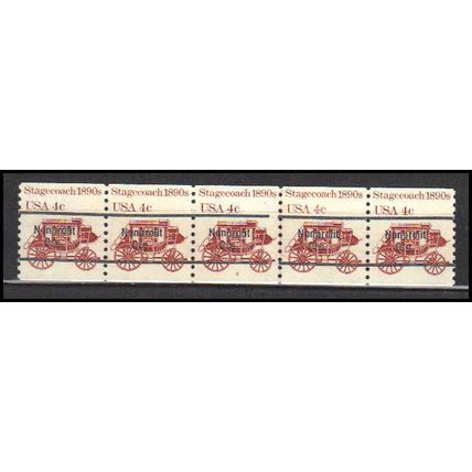 1898Ab 4c Stagecoach Very Fine MNH Dry Gum PNC 6/5 Line Gap AA0093