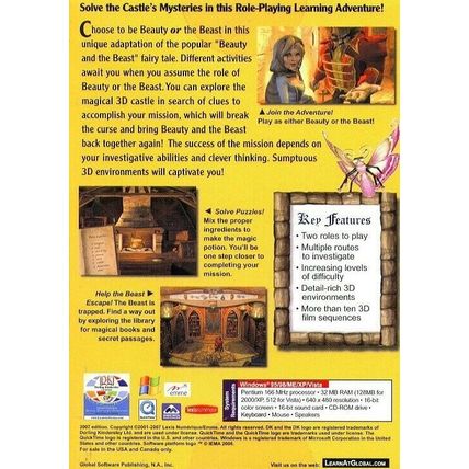 Beauty or the Beast (Ages 8+) (PC-CD, 2007) for Win 95-Vista - NEW CD in SLEEVE