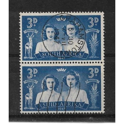 SouthAfrica.SG113 3d Queen Elizabeth II as Princess&Princess Margt Pair.FU.May22