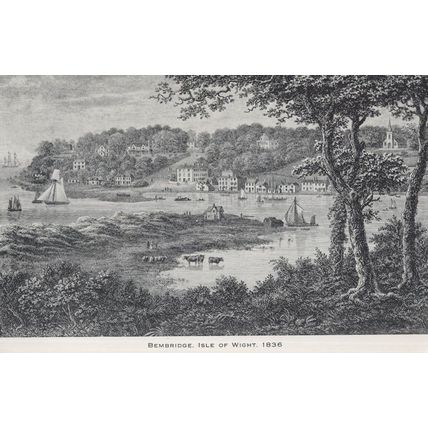 Bembridge Isle Of Wight Victorian Painting Spithead Hotel Old Postcard