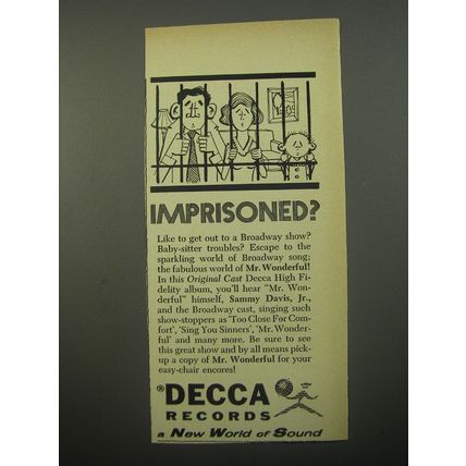 1956 Decca Records Ad - Imprisoned?