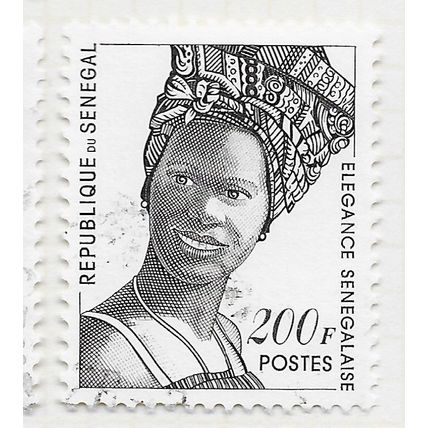 SENEGAL SENEGALESE ELEGANCE SMILING LADY USED 200F