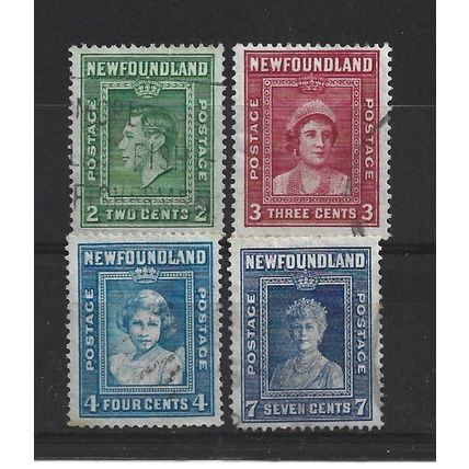 Newfoundland.Royal Family set of 4.Fine Used.Jul24a