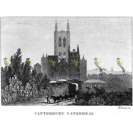 Canterbury Cathedral, Kent, England, 1825, MODERN REPRODUCTION