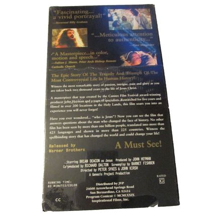 Jesus Meticulous Attention to Authenticity (VHS Video Tape)