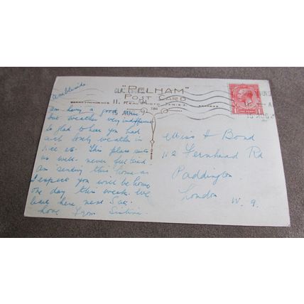 1920s Pelham Postcard -West Marine Front, Clacton on sea - Essex