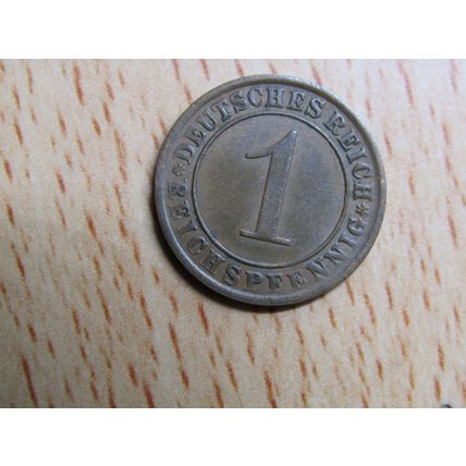 1933a 1 Pfennig Germany Weimar Coin