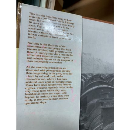 1987 1ST ED "THE BARRY LOCOMOTIVE PHENOMENON" TRAINS LARGE HARDBACK BOOK (P6)
