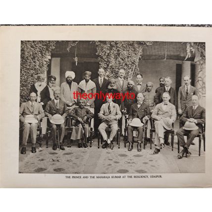 PRINCE & MAHARAJA KUMAR, UDAIPUR, INDIA, BOOK ILLUSTRATION (PRINT), 1922