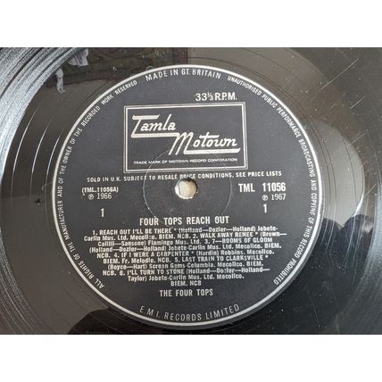 THE FOUR TOPS Reach Out LP 1967 vinyl record UK Tamla Motown SOUL pop