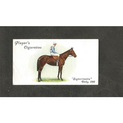 Cigarette Card Players Derby & Grand National Winners # 1 Signorinetta