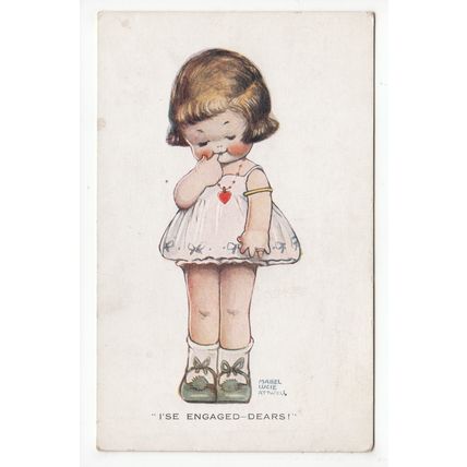 I'se Engaged Dears Artist Signed Mabel Lucie Attwell Postcard A333