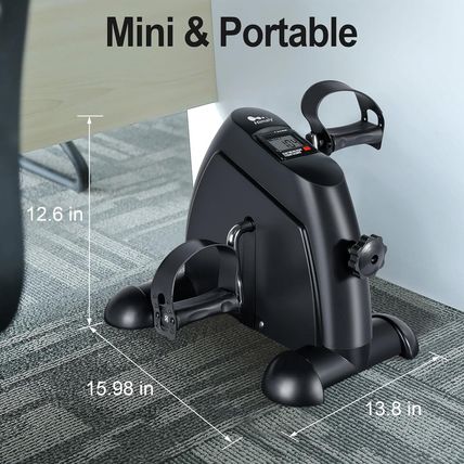 Mini Exercise Bike, Himaly under Desk Bike Pedal Exerciser Portable Foot Cycle A