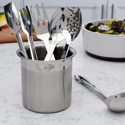 All-Clad Specialty Stainless Steel Kitchen Gadgets 5 Piece Tool Set with Caddy K
