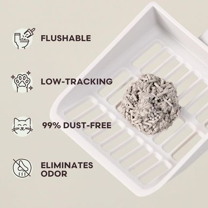 Tuft + Paw Really Great Cat Litter, Low Tracking Tofu Cat Litter, Clumping, Flus