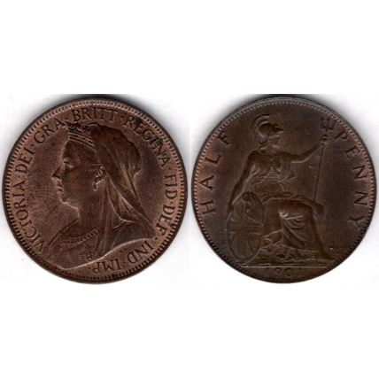 Great Britain. Victoria. Halfpenny 1901. dy21749