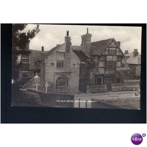 Sussex DITCHLING Old House Postcard by Homewood