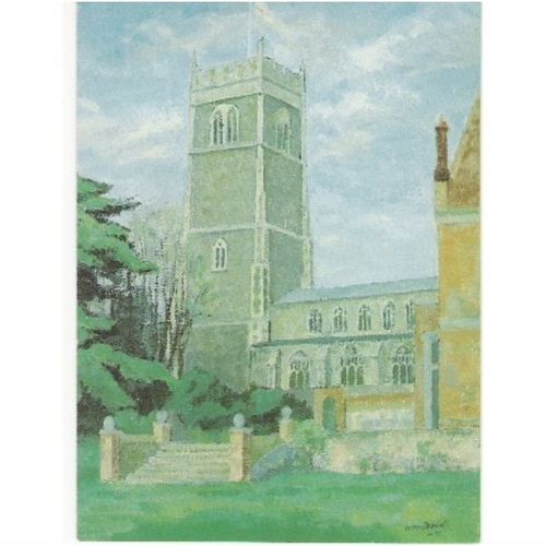 Woodbridge, Suffolk - St. Mary's Church - artist postcard c.1970s