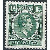 Jamaica 1951 SG122a 1d Blue-Green Mounted Mint .. ..