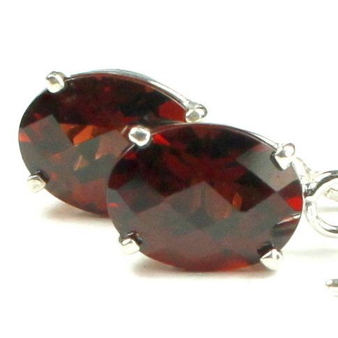 Mozambique Garnet, 925 Sterling Silver Threader Earrings, SE003