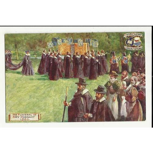 OXFORD University Amy Robsart Funeral Tuck Oilette Postcard (9517)