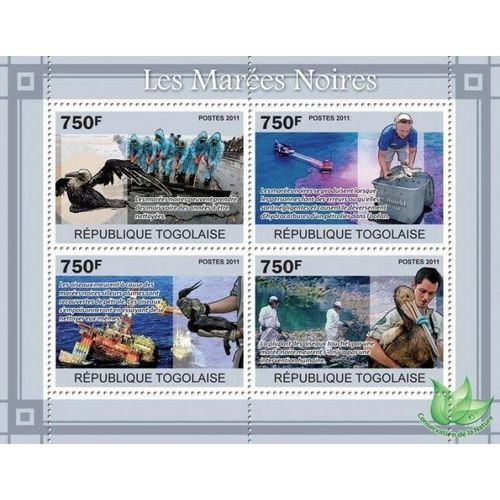 TOGO 2011 SHEET MNH OIL SPILLS MAREAS NEGRAS LES MAREES NOIRES 8